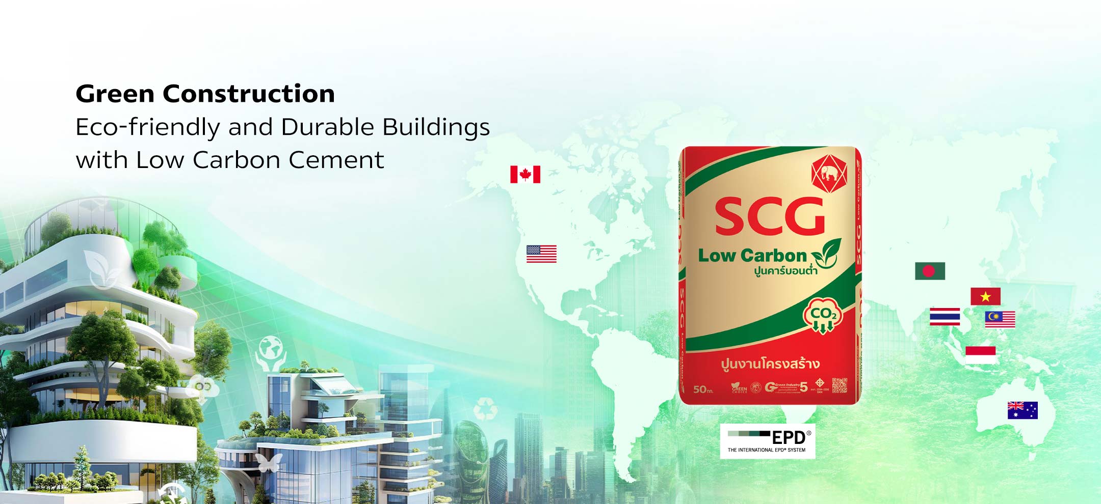 Eco-friendly and Durable Buildings with Low Carbon Cement